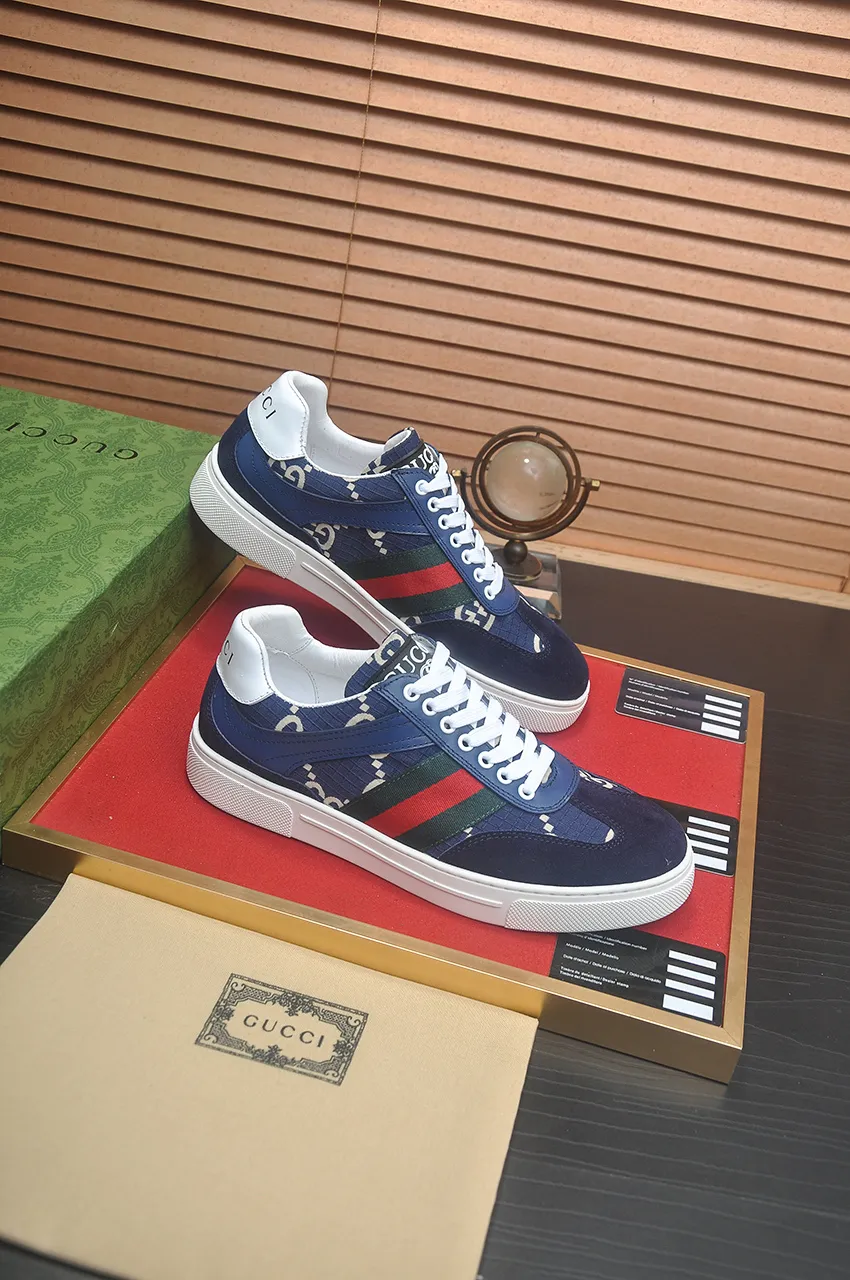 Men's men's shoes💰440💶[GUCCI] official website 1:1 men's sports shoes are now on the market. They are made of original fabric + water-dyed sheepskin lining, plus the official website original 1:1 comfortable outsole. Fashionable and versatile, super comfortable and breathable. Standard shoe size 38/45 (custom-made size 45 is non-refundable)